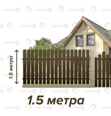 Евроштакетник окрашенный материал + работа